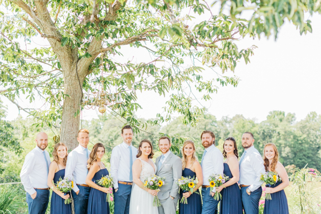 Bridal party photos at Stonewall Estates