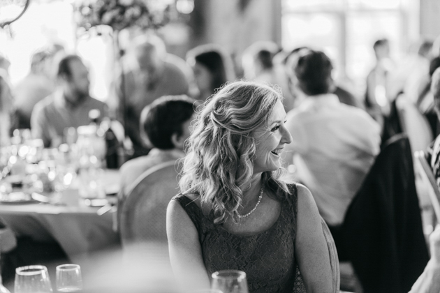 Mother of groom listening to speeches