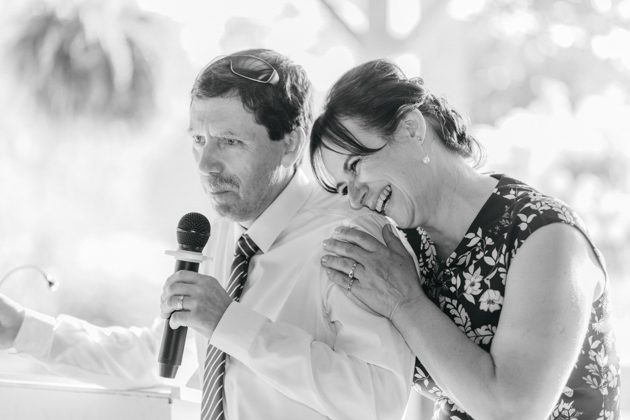 Bride's parents giving a speech at Stonewall Estates