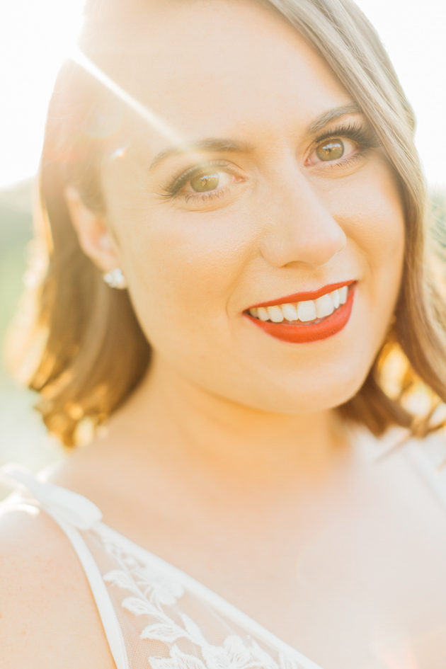 Sunset bridal portrait at Stonewall Estates